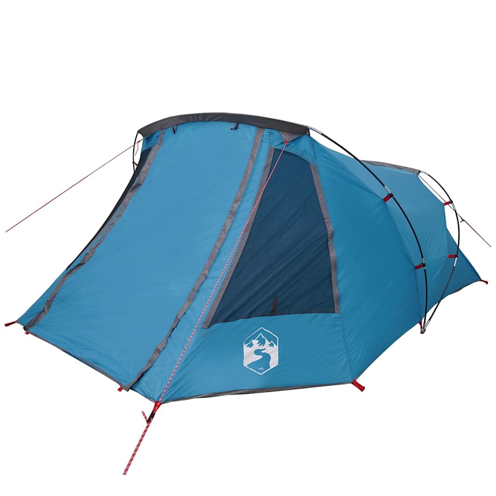 Tunnel Tent 3-Person met dak Blauw en Grijs 328 x 228 x 115 cm is nu te koop bij PeponiXL, paradijselijk wonen!