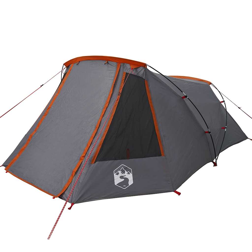 Tunnel Tent 3-Person met dak Grijs en Oranje 328 x 228 x 115 cm is nu te koop bij PeponiXL, paradijselijk wonen!
