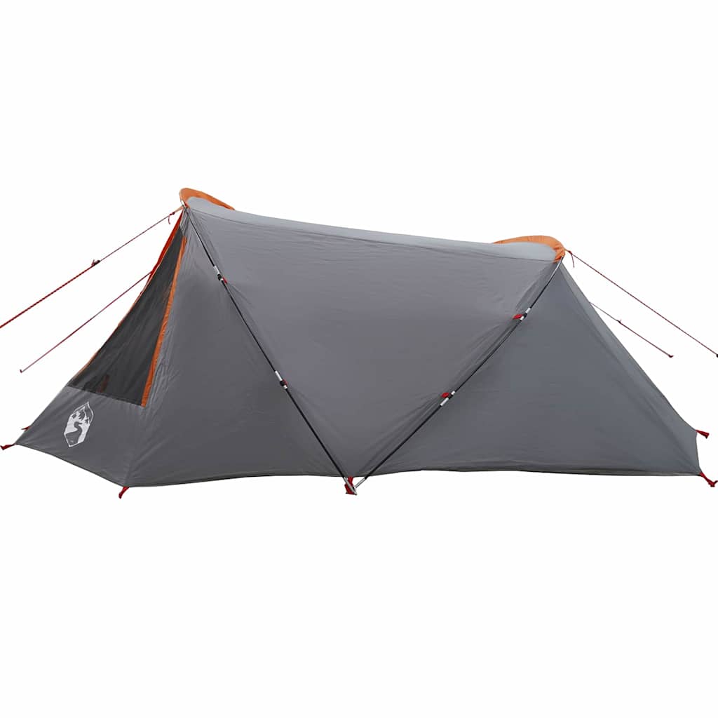 Tunnel Tent 3-Person met dak Grijs en Oranje 328 x 228 x 115 cm is nu te koop bij PeponiXL, paradijselijk wonen!