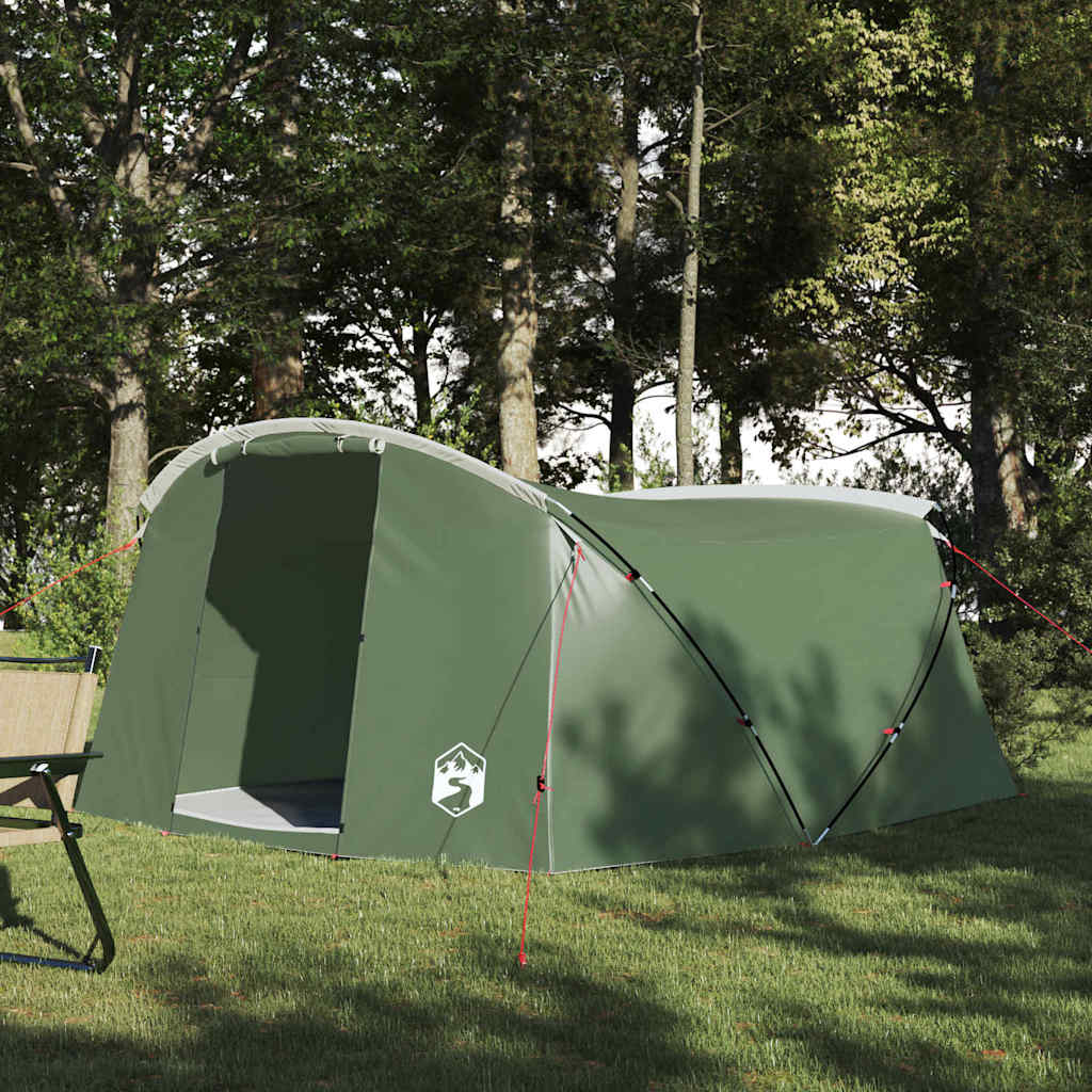 Tunnel Tent 4-Person met dak Groen en Wit 318 x 275 x 140 cm is nu te koop bij PeponiXL, paradijselijk wonen!