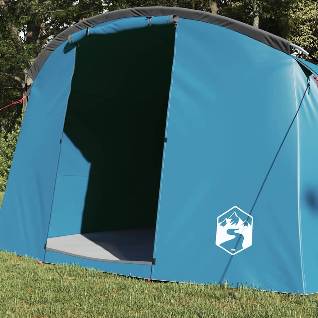 Tunnel Tent 4-Person met dak Blauw en Grijs 318 x 275 x 140 cm is nu te koop bij PeponiXL, paradijselijk wonen!