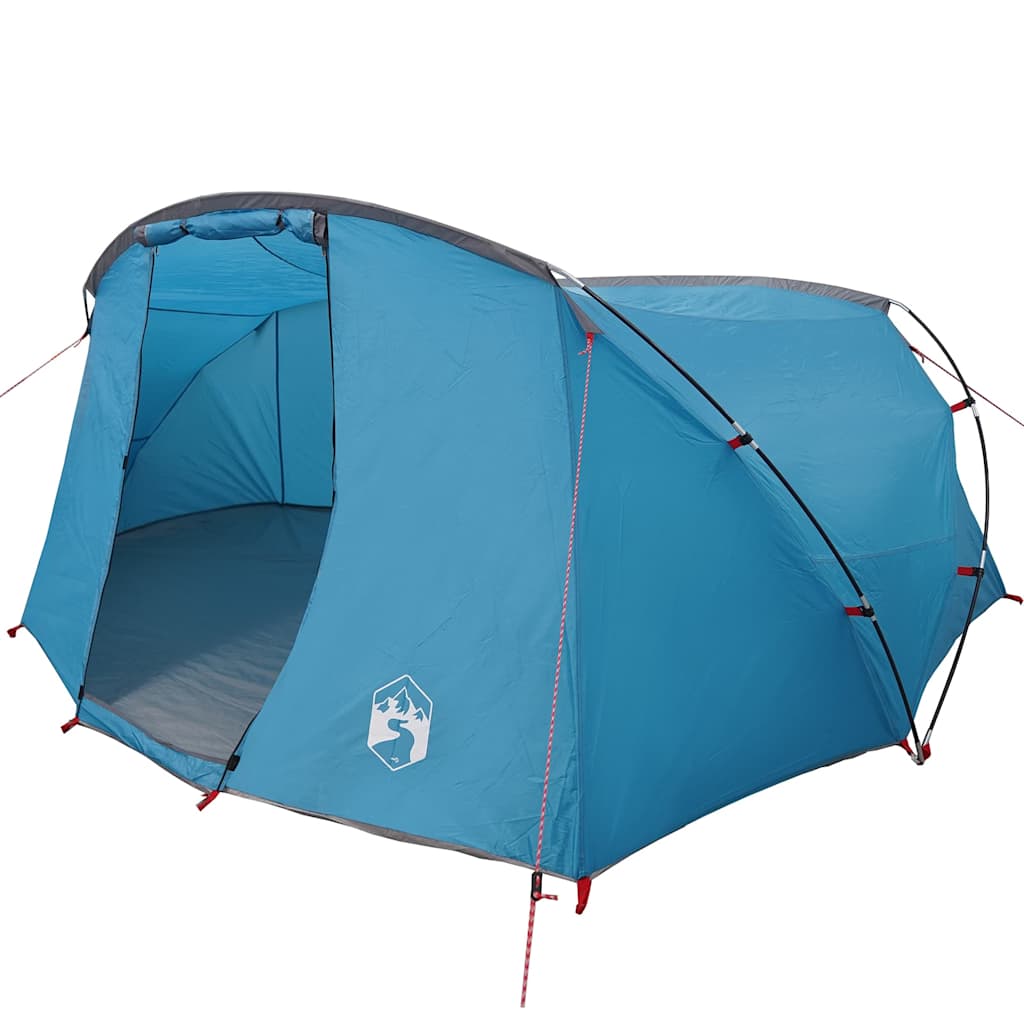 Tunnel Tent 4-Person met dak Blauw en Grijs 318 x 275 x 140 cm is nu te koop bij PeponiXL, paradijselijk wonen!