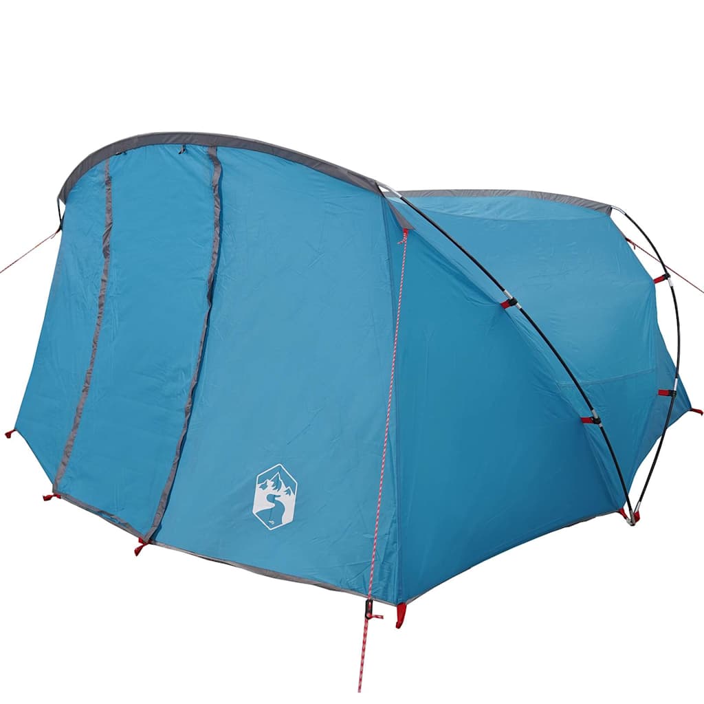 Tunnel Tent 4-Person met dak Blauw en Grijs 318 x 275 x 140 cm is nu te koop bij PeponiXL, paradijselijk wonen!