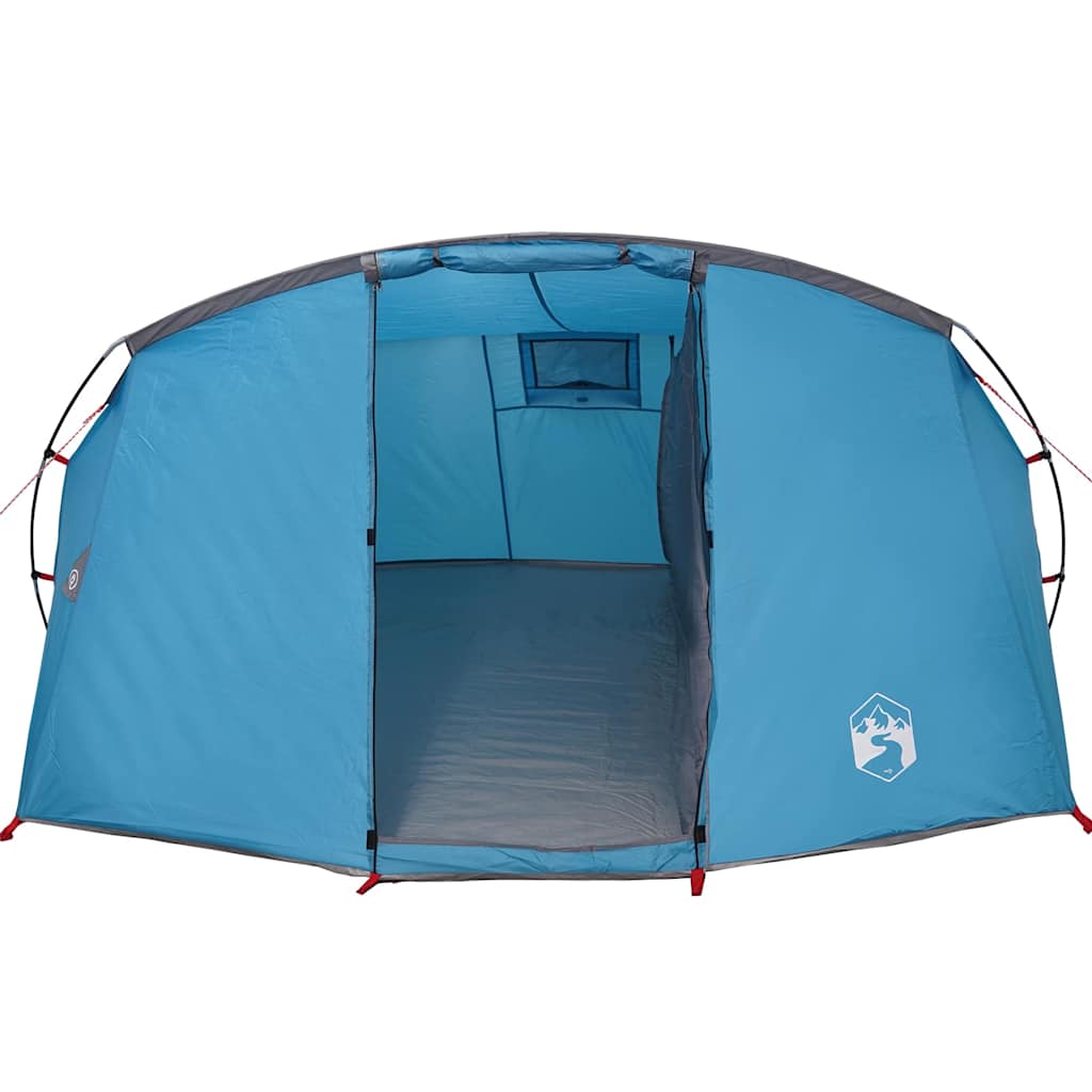 Tunnel Tent 4-Person met dak Blauw en Grijs 318 x 275 x 140 cm is nu te koop bij PeponiXL, paradijselijk wonen!
