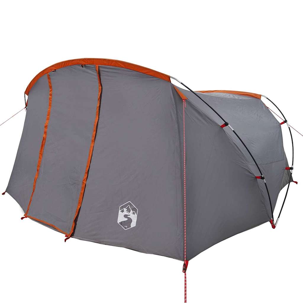 Tunnel Tent 4-Person met dak Grijs en Oranje 318 x 275 x 140 cm is nu te koop bij PeponiXL, paradijselijk wonen!