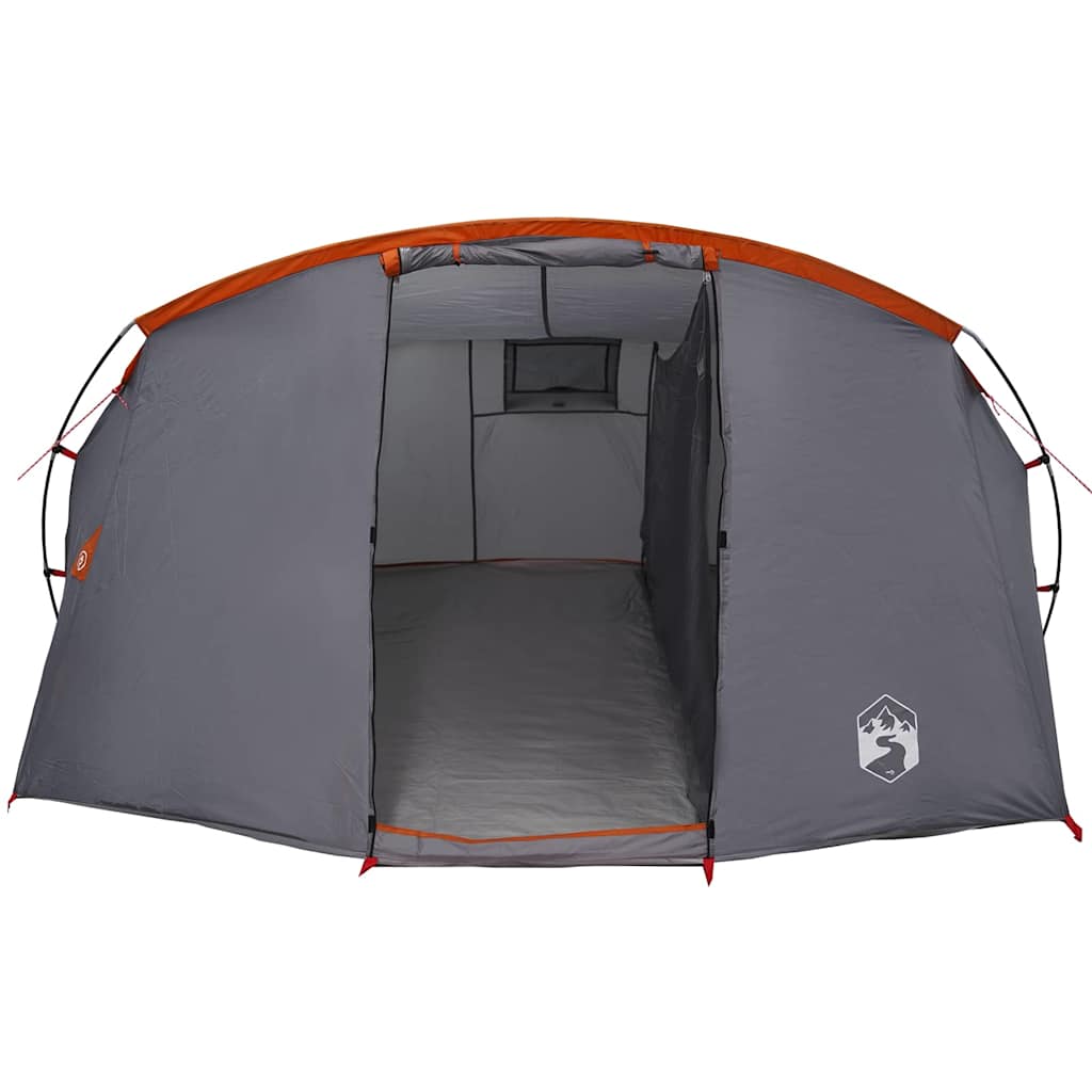 Tunnel Tent 4-Person met dak Grijs en Oranje 318 x 275 x 140 cm is nu te koop bij PeponiXL, paradijselijk wonen!