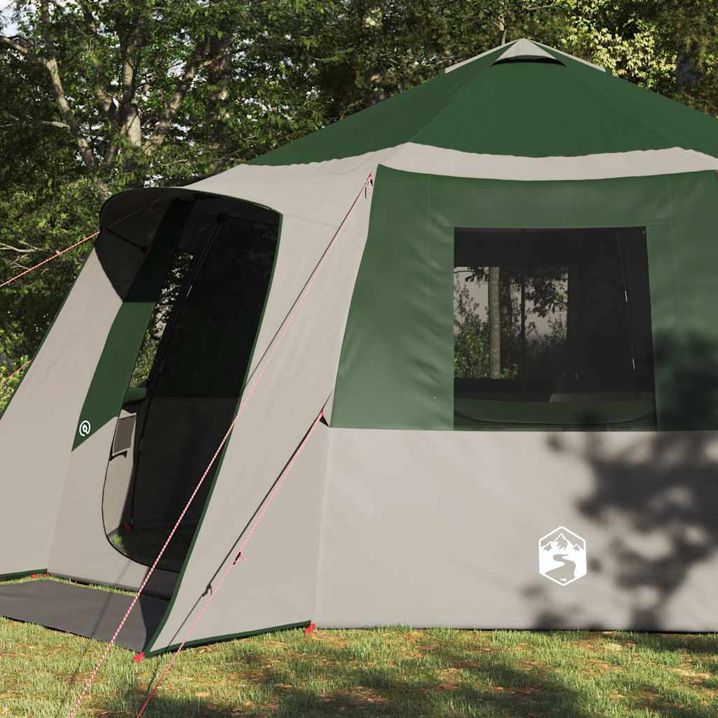 Cabin Tent 12-Person met dak Groen en Grijs 500 x 500 x 294 cm is nu te koop bij PeponiXL, paradijselijk wonen!