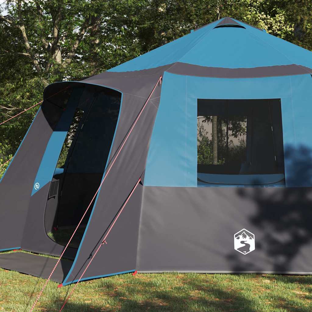 Cabin Tent 12-Person met dak Blauw en Grijs 500 x 500 x 294 cm is nu te koop bij PeponiXL, paradijselijk wonen!