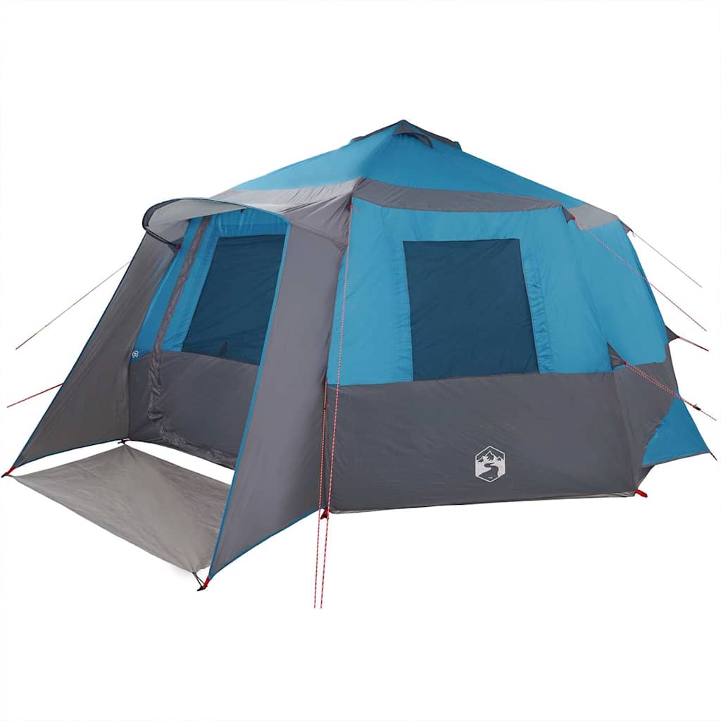 Cabin Tent 12-Person met dak Blauw en Grijs 500 x 500 x 294 cm is nu te koop bij PeponiXL, paradijselijk wonen!