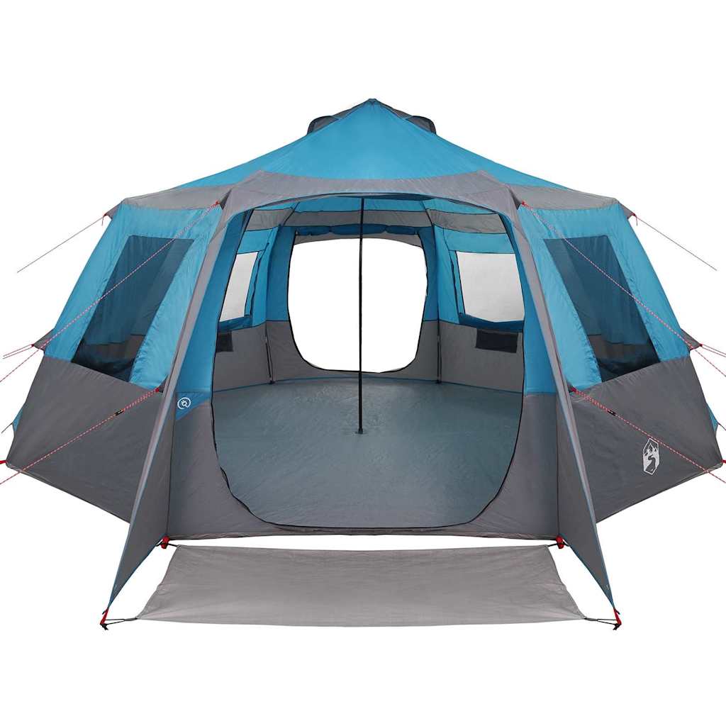 Cabin Tent 12-Person met dak Blauw en Grijs 500 x 500 x 294 cm is nu te koop bij PeponiXL, paradijselijk wonen!