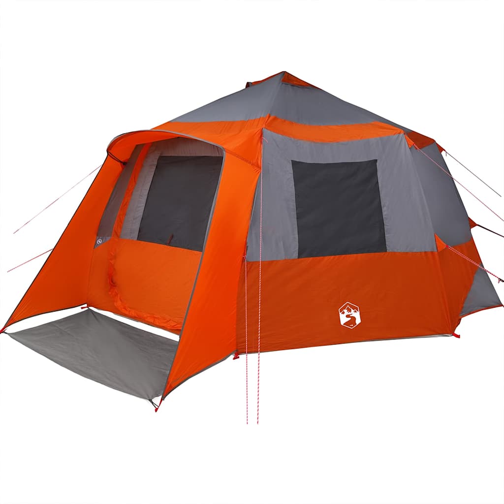 Cabin Tent 12-Person met dak Grijs en Oranje 500 x 500 x 294 cm is nu te koop bij PeponiXL, paradijselijk wonen!