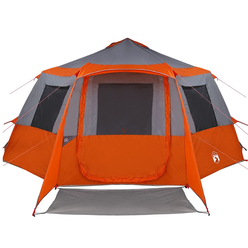 Cabin Tent 12-Person met dak Grijs en Oranje 500 x 500 x 294 cm is nu te koop bij PeponiXL, paradijselijk wonen!