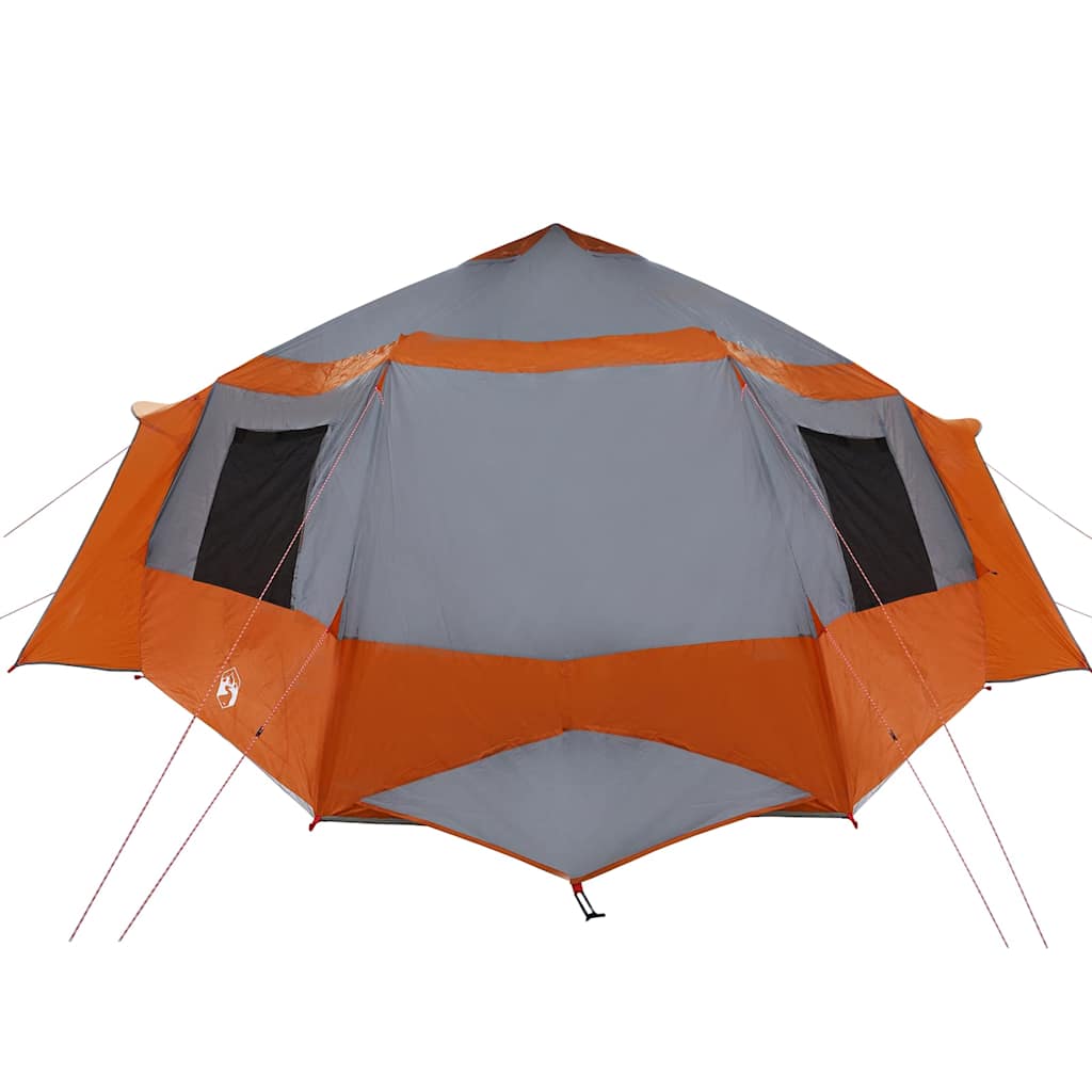 Cabin Tent 12-Person met dak Grijs en Oranje 500 x 500 x 294 cm is nu te koop bij PeponiXL, paradijselijk wonen!