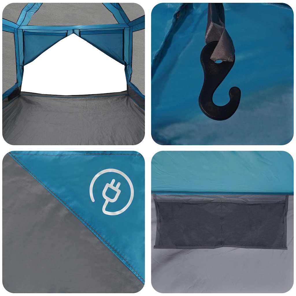 Binnen tent voor 7 Personen Blauw en Grijs 300 x 300 x 250 cm is nu te koop bij PeponiXL, paradijselijk wonen!