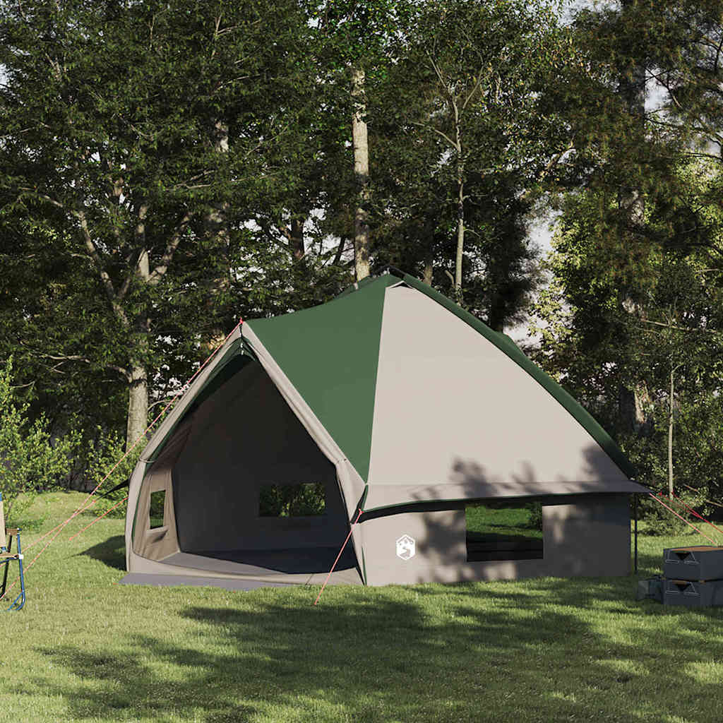 Teepee Tent voor 10 Personen Groen en Wit 567 x 470 x 242 cm is nu te koop bij PeponiXL, paradijselijk wonen!