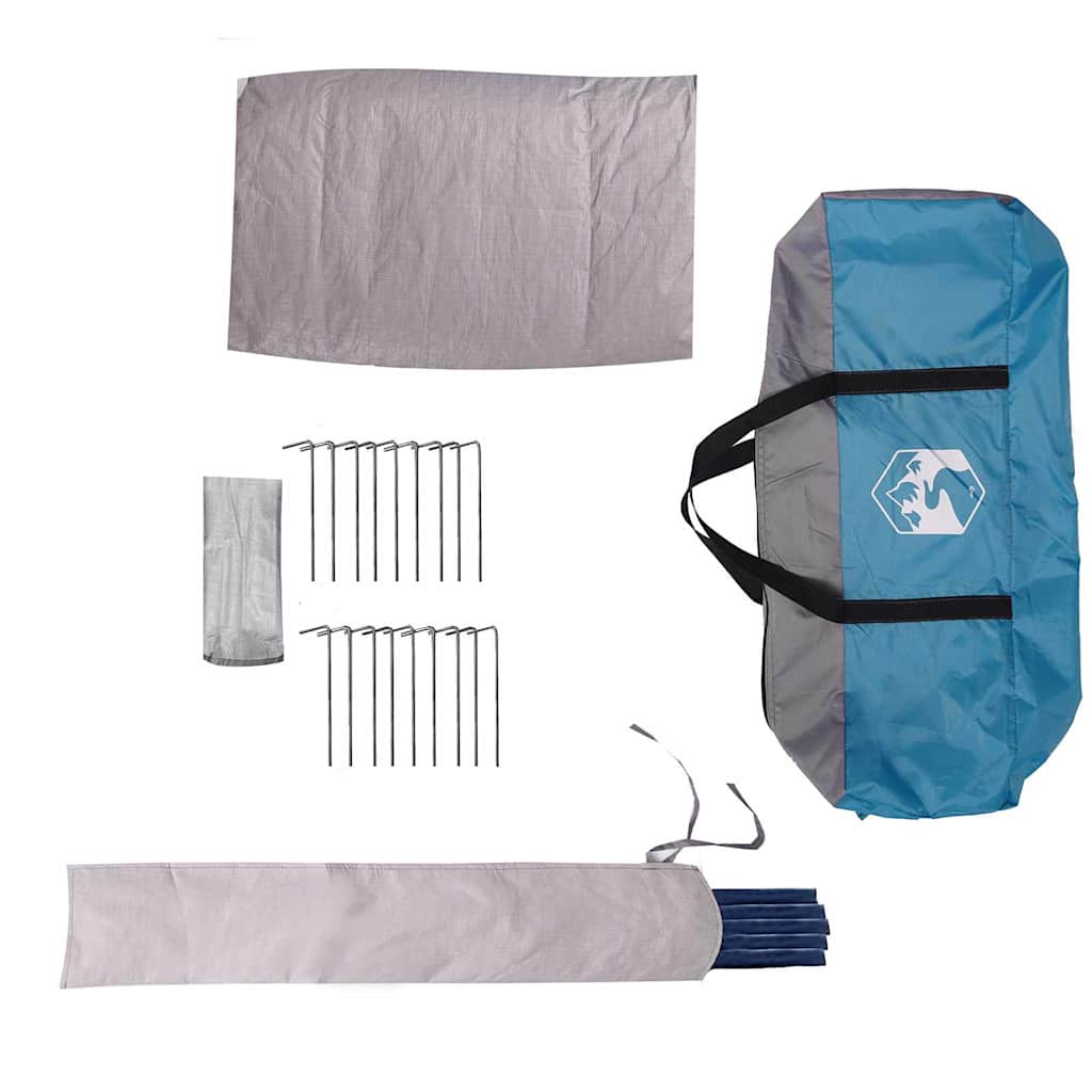 Teepee Tent voor 10 Personen Blauw en Grijs 567 x 470 x 242 cm is nu te koop bij PeponiXL, paradijselijk wonen!
