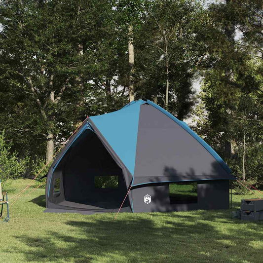 Teepee Tent voor 10 Personen Blauw en Grijs 567 x 470 x 242 cm is nu te koop bij PeponiXL, paradijselijk wonen!
