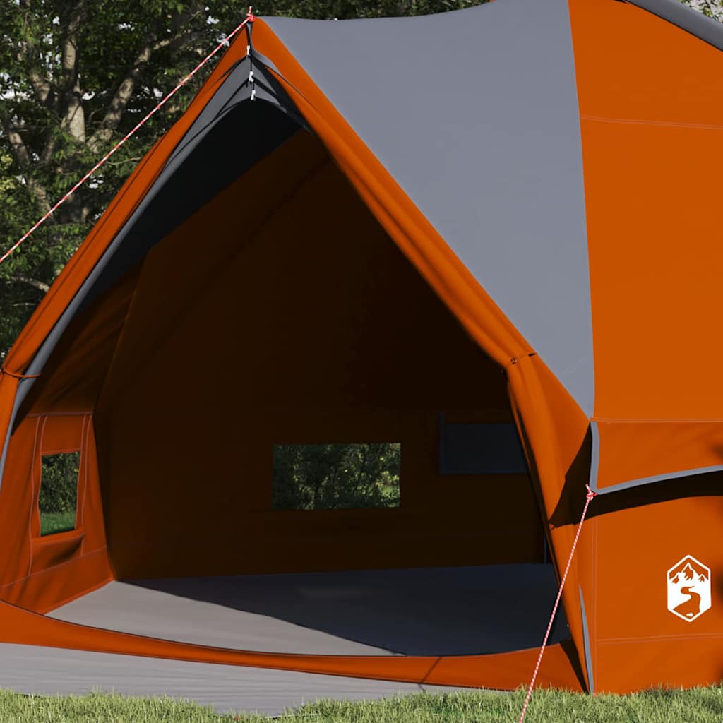 Teepee Tent voor 10 Personen Grijs en Oranje 490 x 410 x 210 cm is nu te koop bij PeponiXL, paradijselijk wonen!