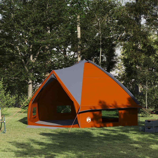 Teepee Tent voor 10 Personen Grijs en Oranje 567 x 470 x 242 cm is nu te koop bij PeponiXL, paradijselijk wonen!