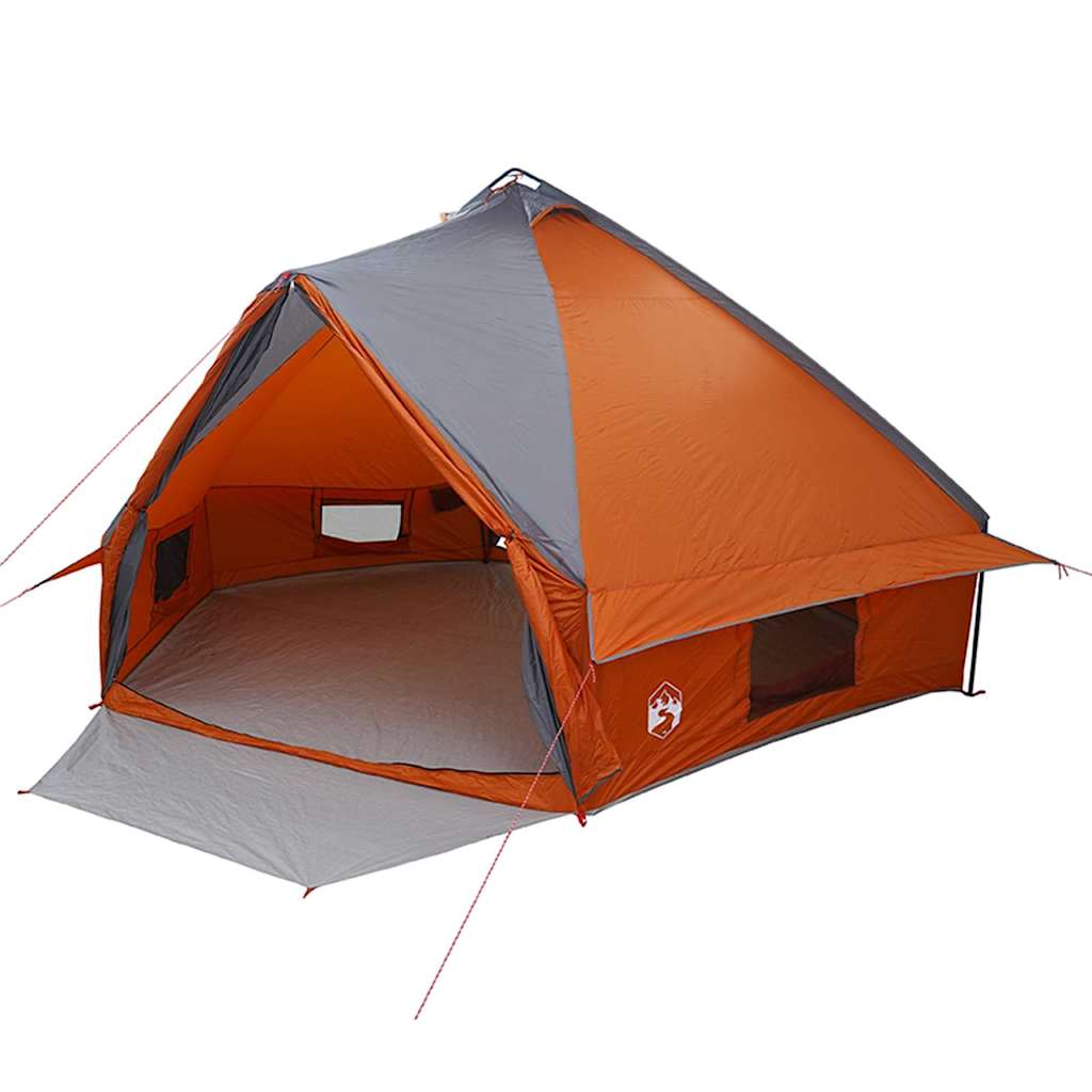 Teepee Tent voor 10 Personen Grijs en Oranje 490 x 410 x 210 cm is nu te koop bij PeponiXL, paradijselijk wonen!