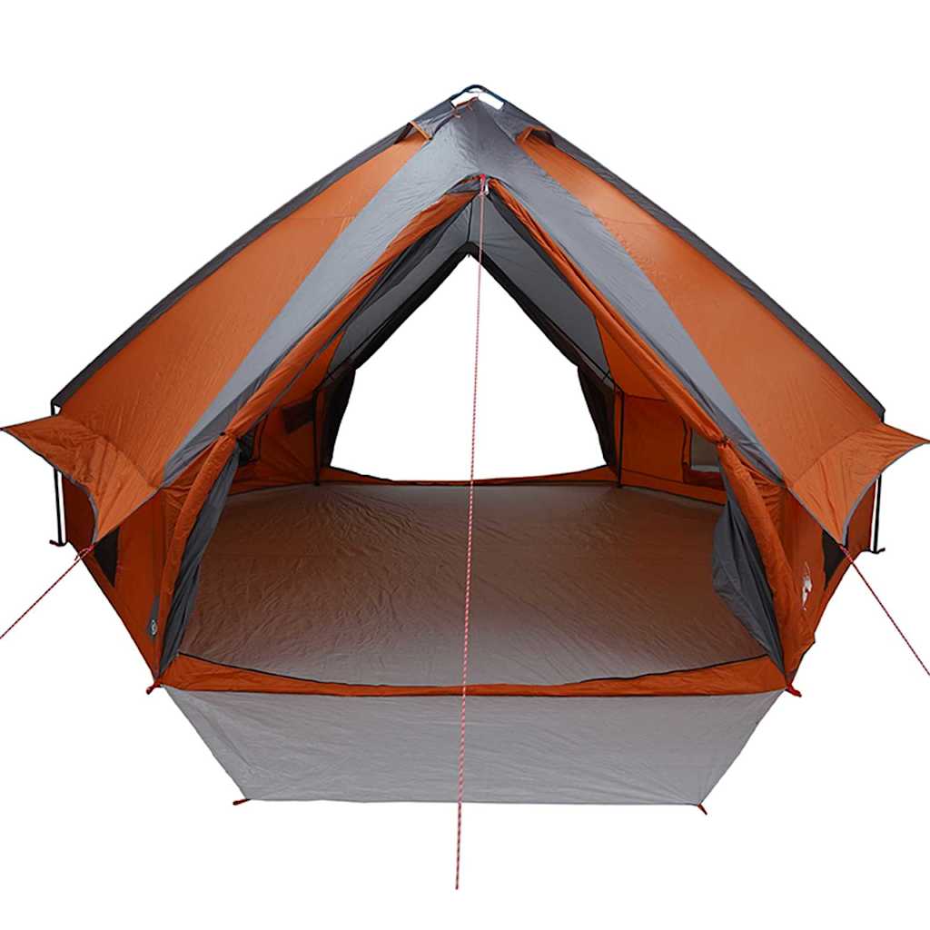 Teepee Tent voor 10 Personen Grijs en Oranje 490 x 410 x 210 cm is nu te koop bij PeponiXL, paradijselijk wonen!