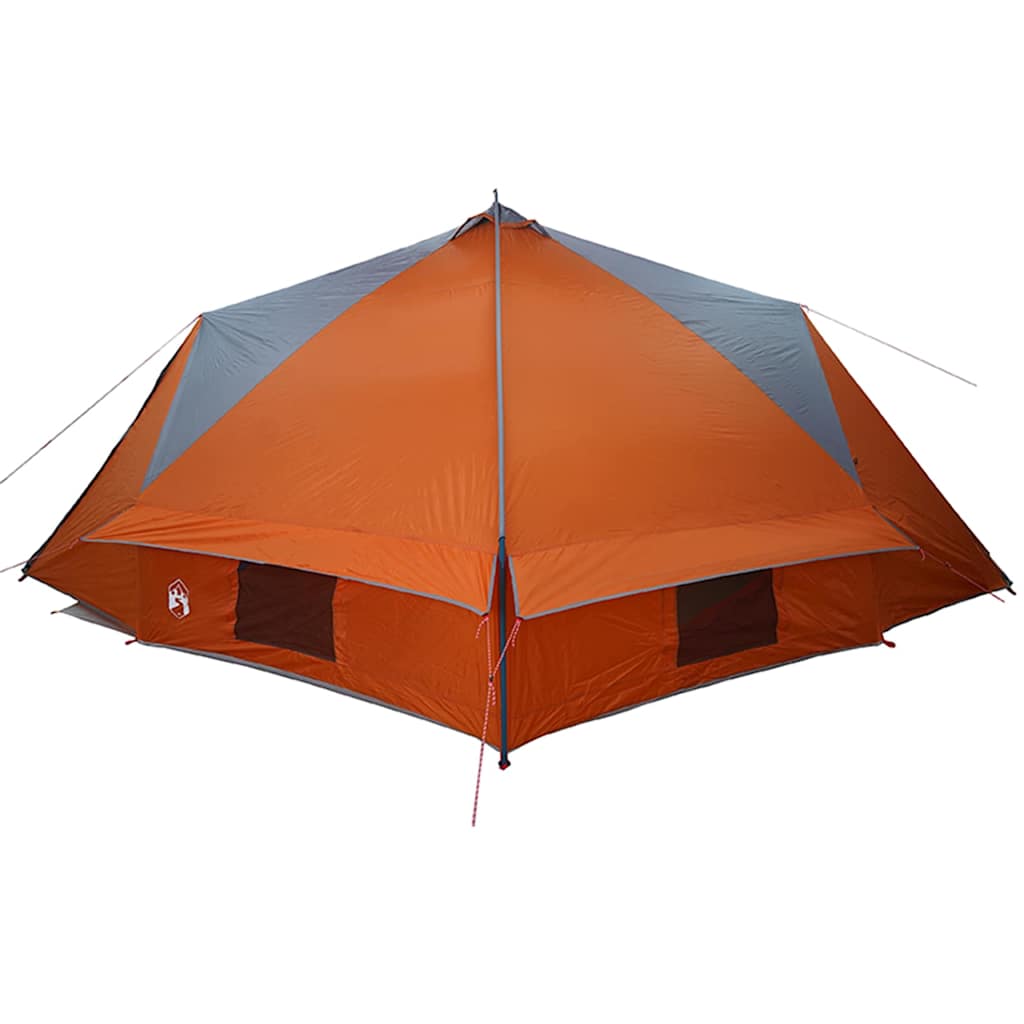 Teepee Tent voor 10 Personen Grijs en Oranje 490 x 410 x 210 cm is nu te koop bij PeponiXL, paradijselijk wonen!