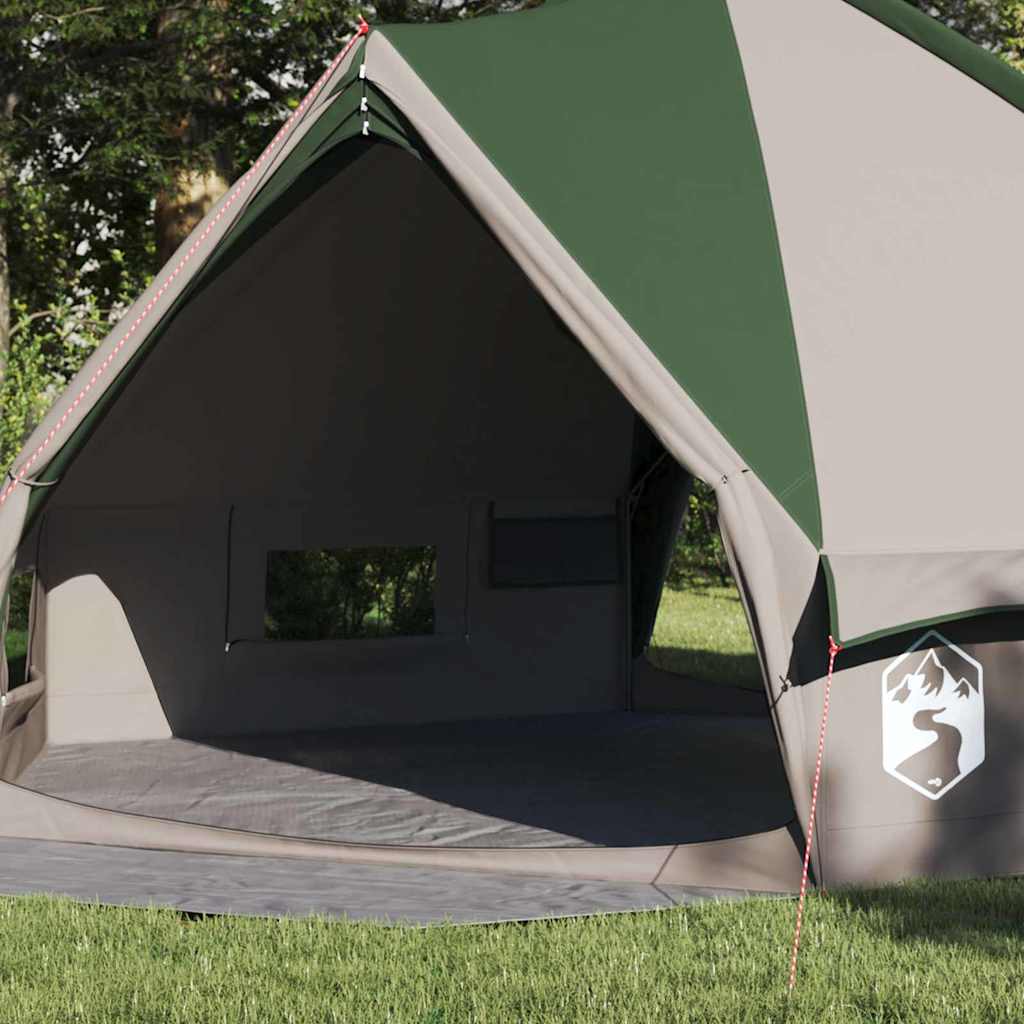 Teepee Tent 8-Persoon met dak Groen en Wit 490 x 410 x 210 cm is nu te koop bij PeponiXL, paradijselijk wonen!