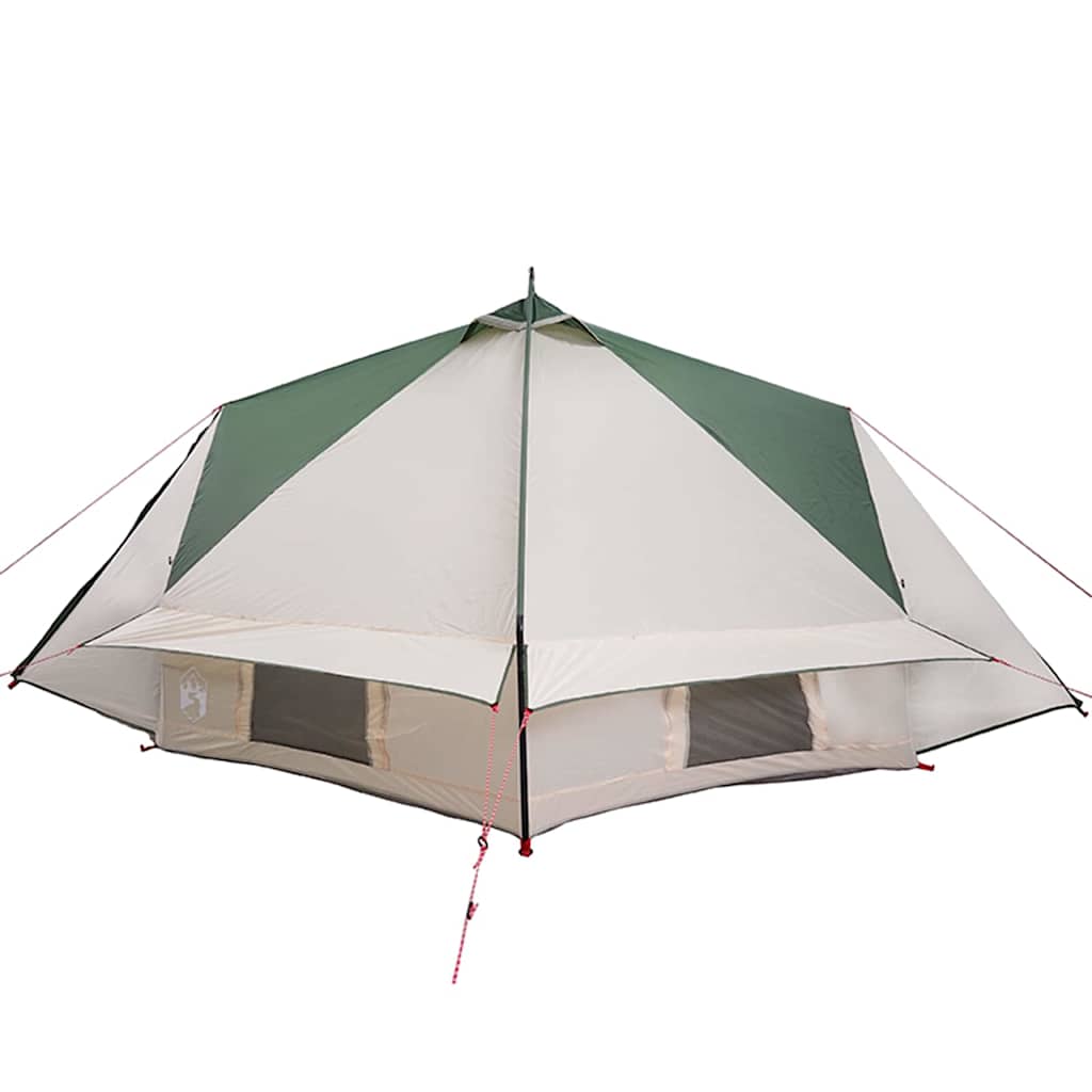 Teepee Tent 8-Persoon met dak Groen en Wit 490 x 410 x 210 cm is nu te koop bij PeponiXL, paradijselijk wonen!
