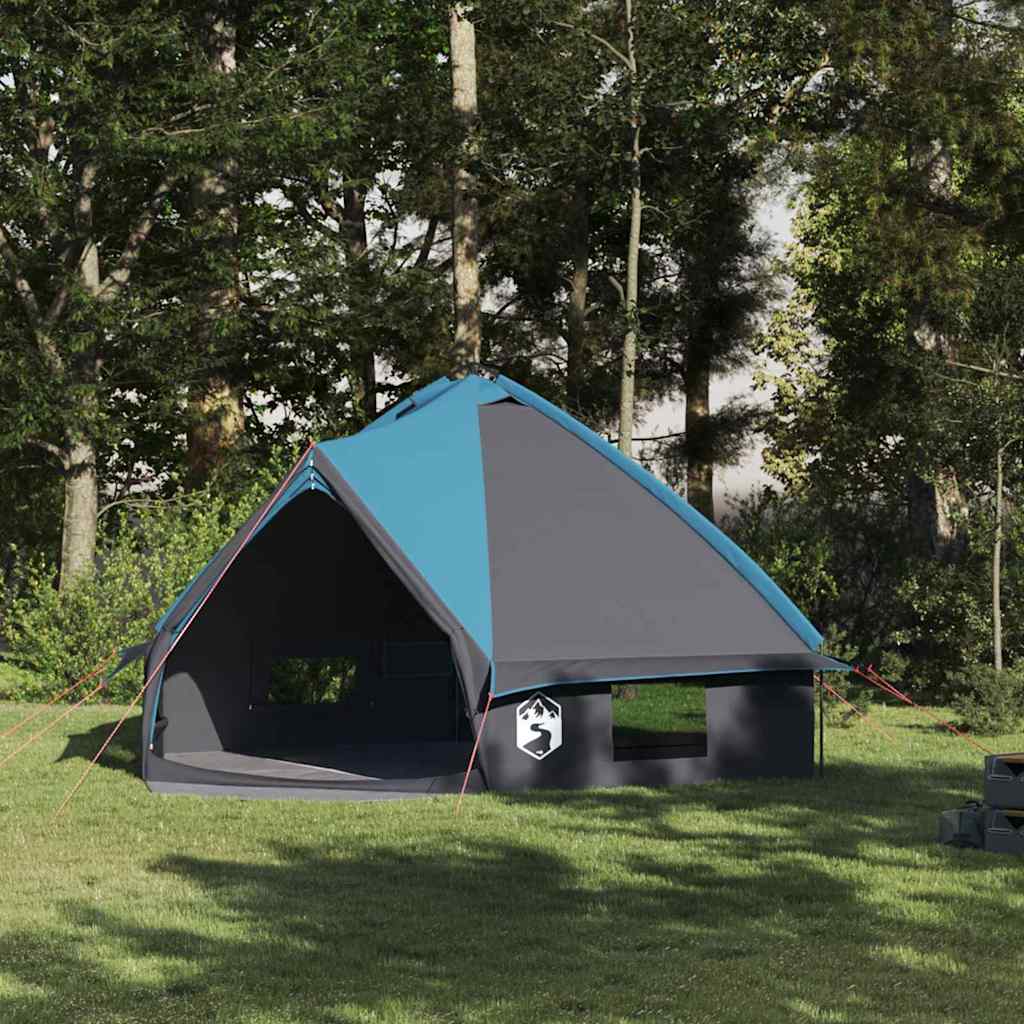 Teepee Tent 8-Persoon met dak Blauw en Grijs 490 x 410 x 210 cm is nu te koop bij PeponiXL, paradijselijk wonen!