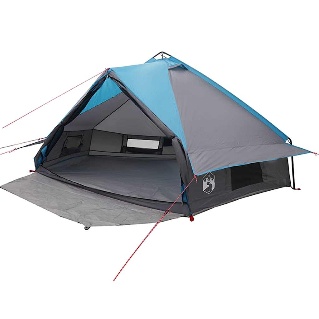 Teepee Tent 8-Persoon met dak Blauw en Grijs 490 x 410 x 210 cm is nu te koop bij PeponiXL, paradijselijk wonen!