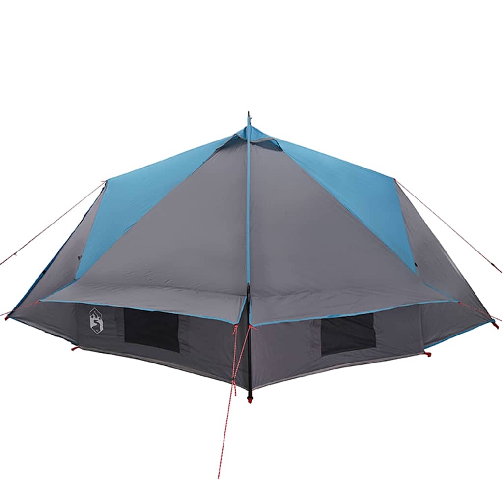 Teepee Tent 8-Persoon met dak Blauw en Grijs 490 x 410 x 210 cm is nu te koop bij PeponiXL, paradijselijk wonen!