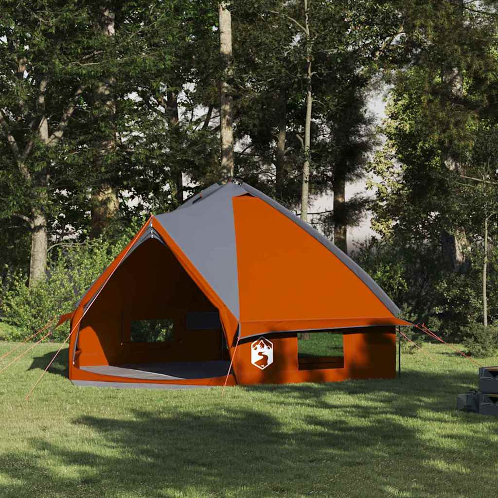 Teepee Tent 8-Persoon Grijs en Oranje 490 x 410 x 210 cm is nu te koop bij PeponiXL, paradijselijk wonen!
