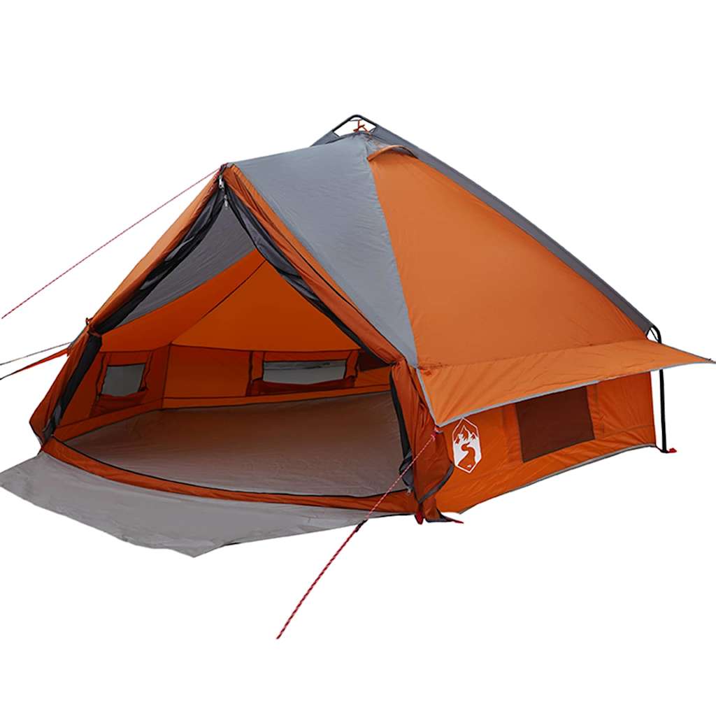 Teepee Tent 8-Persoon Grijs en Oranje 490 x 410 x 210 cm is nu te koop bij PeponiXL, paradijselijk wonen!