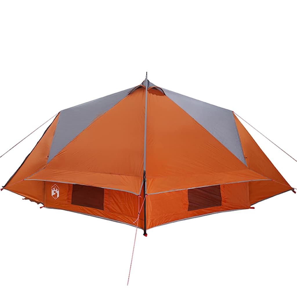Teepee Tent 8-Persoon Grijs en Oranje 490 x 410 x 210 cm is nu te koop bij PeponiXL, paradijselijk wonen!