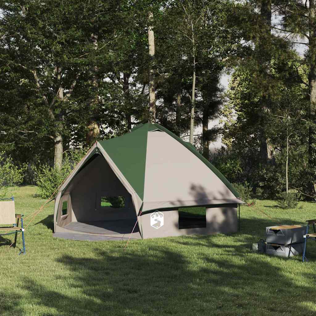 Teepee Tent voor 6 Personen Groen en Wit 431 x 366 x 185 cm is nu te koop bij PeponiXL, paradijselijk wonen!