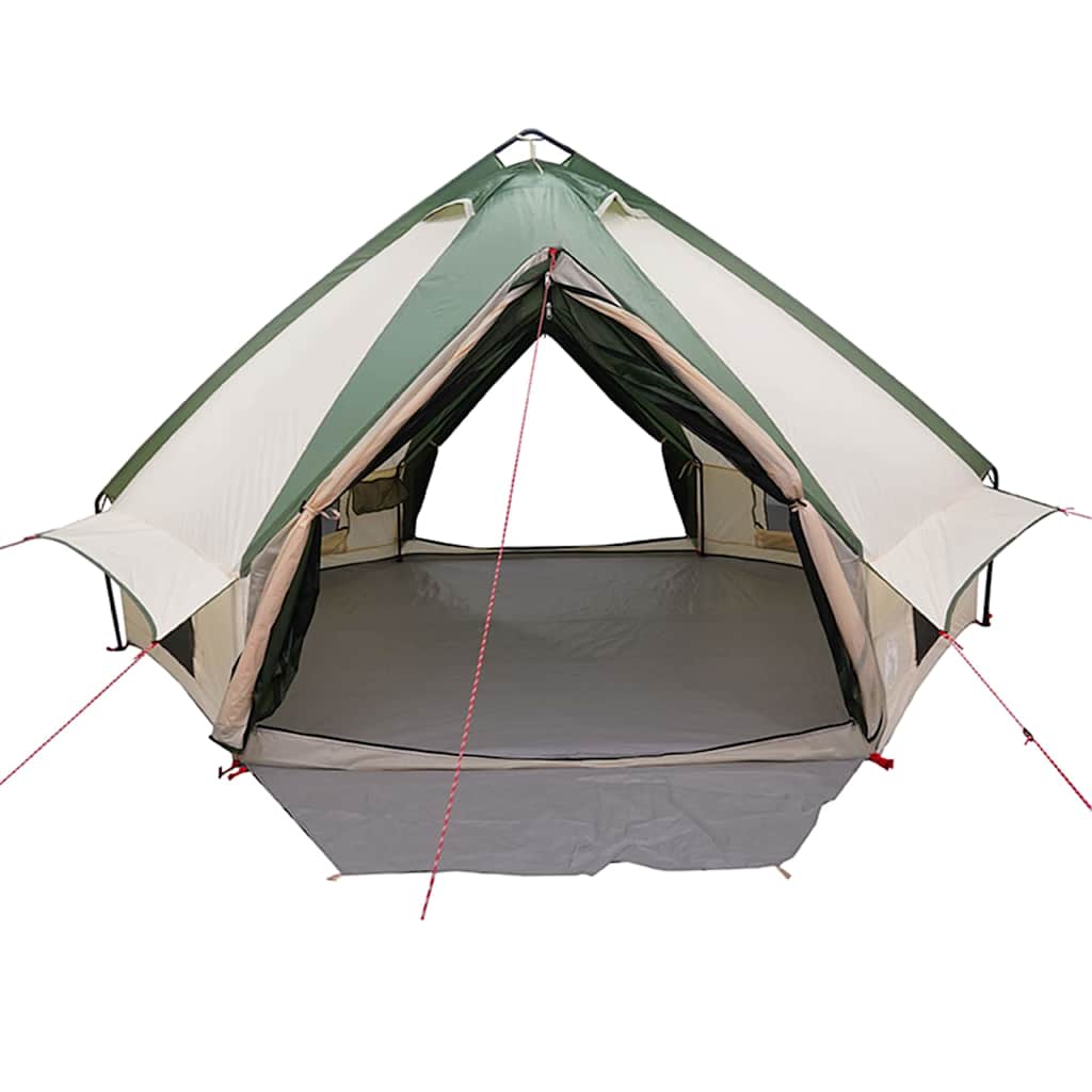 Teepee Tent voor 6 Personen Groen en Wit 431 x 366 x 185 cm is nu te koop bij PeponiXL, paradijselijk wonen!