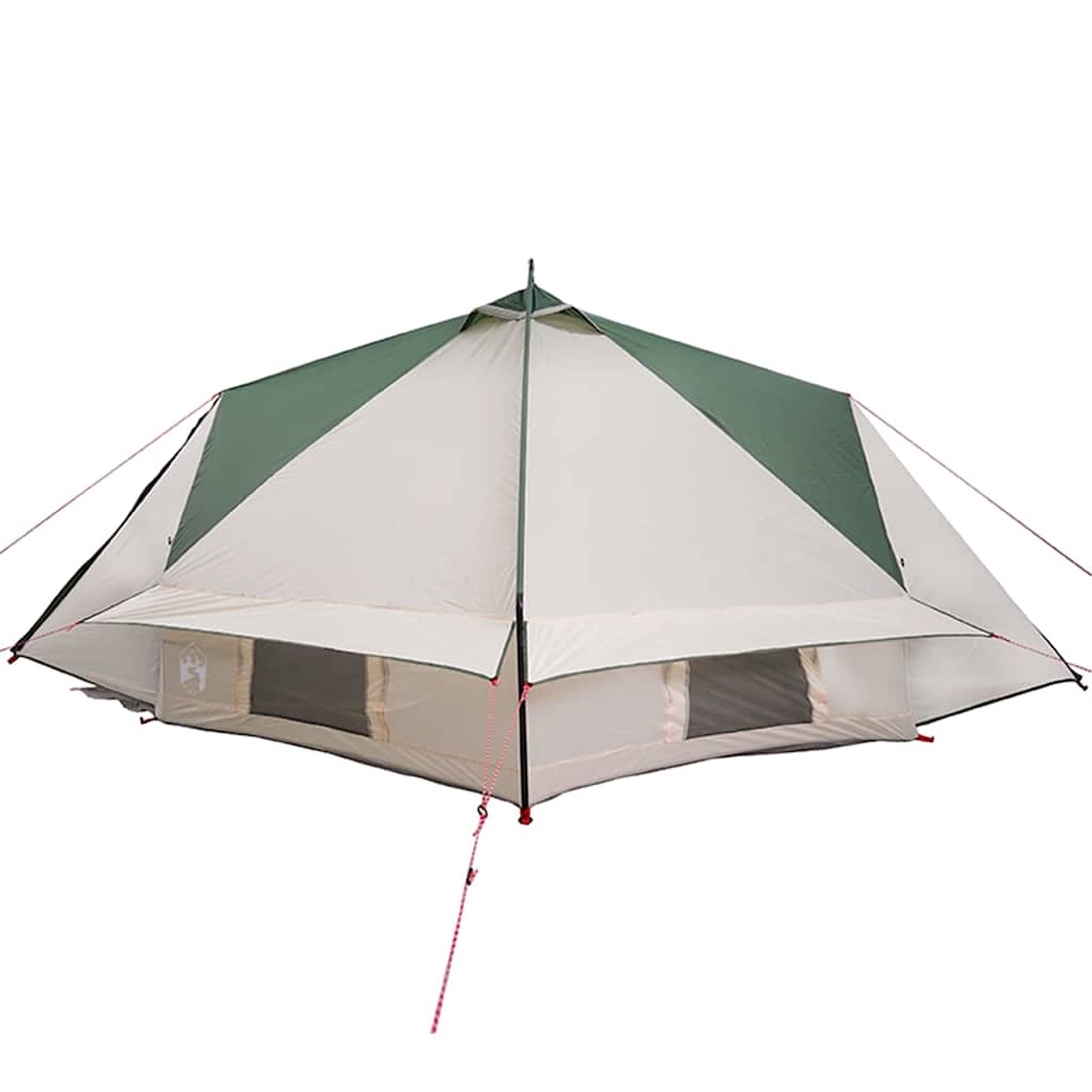 Teepee Tent voor 6 Personen Groen en Wit 431 x 366 x 185 cm is nu te koop bij PeponiXL, paradijselijk wonen!
