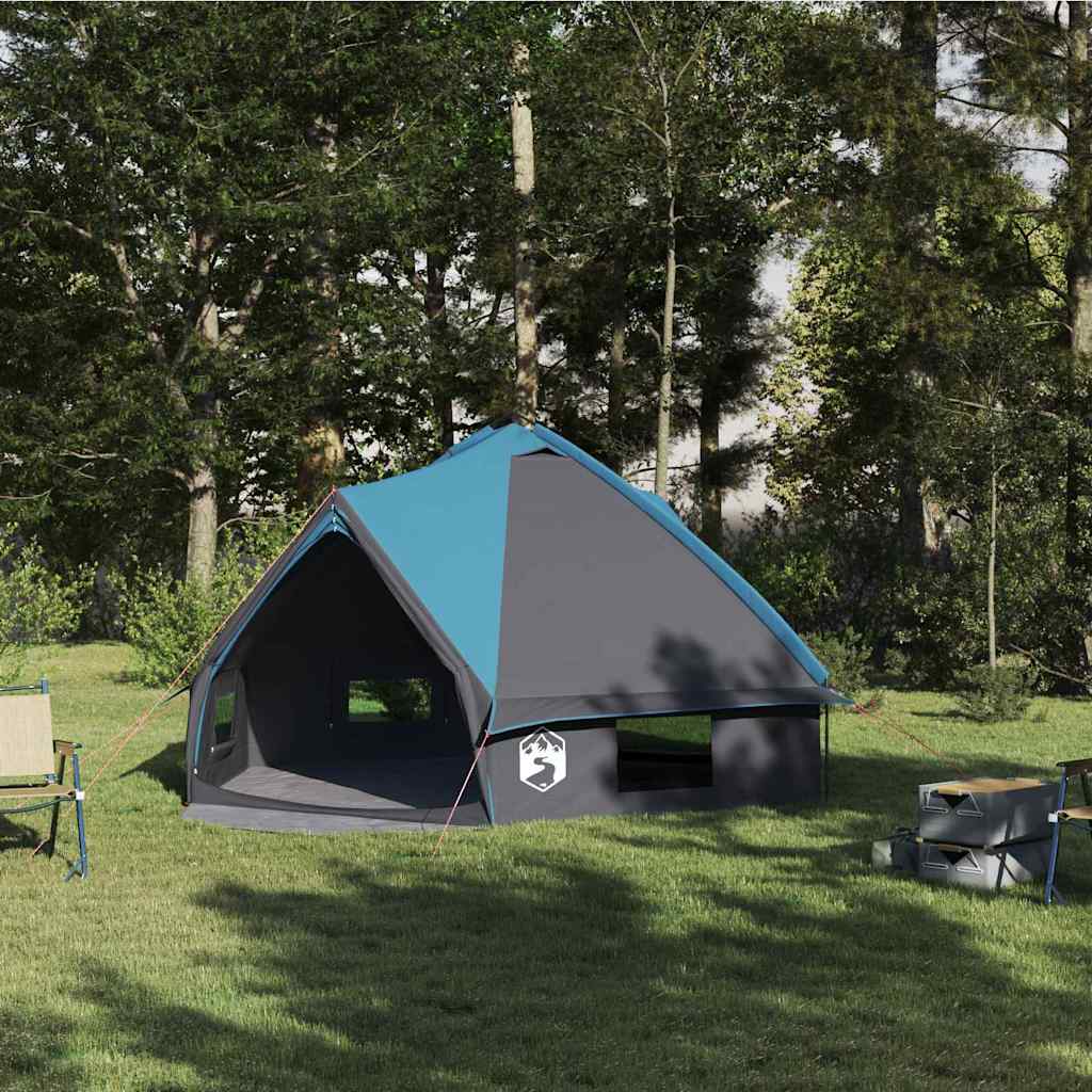 Teepee Tent voor 6 Personen Blauw en Grijs 431 x 366 x 185 cm is nu te koop bij PeponiXL, paradijselijk wonen!