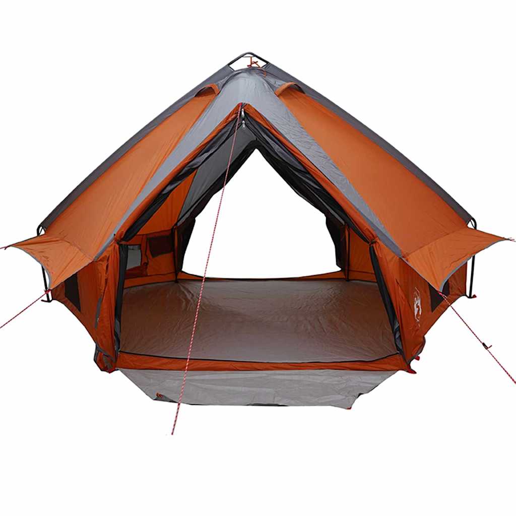 Teepee Tent voor 6 Personen Grijs en Oranje 431 x 366 x 185 cm is nu te koop bij PeponiXL, paradijselijk wonen!