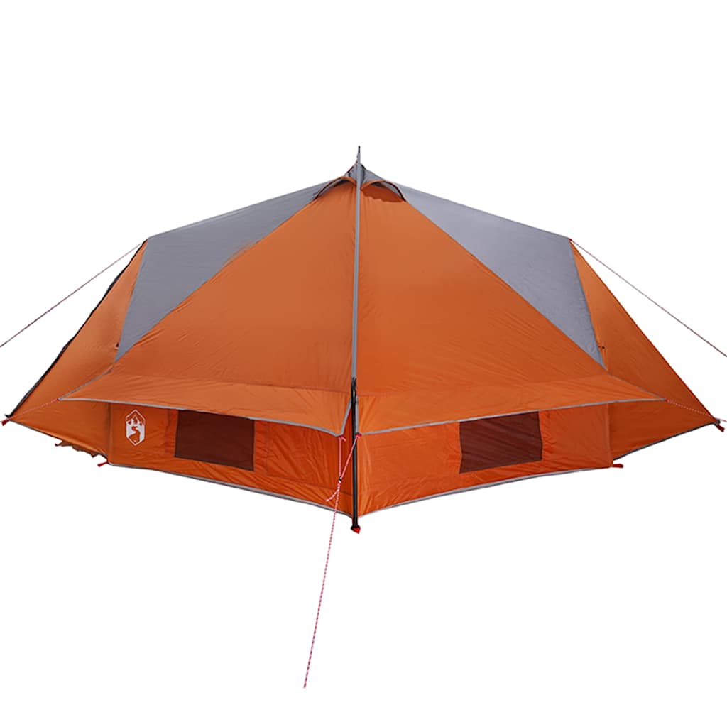 Teepee Tent voor 6 Personen Grijs en Oranje 431 x 366 x 185 cm is nu te koop bij PeponiXL, paradijselijk wonen!