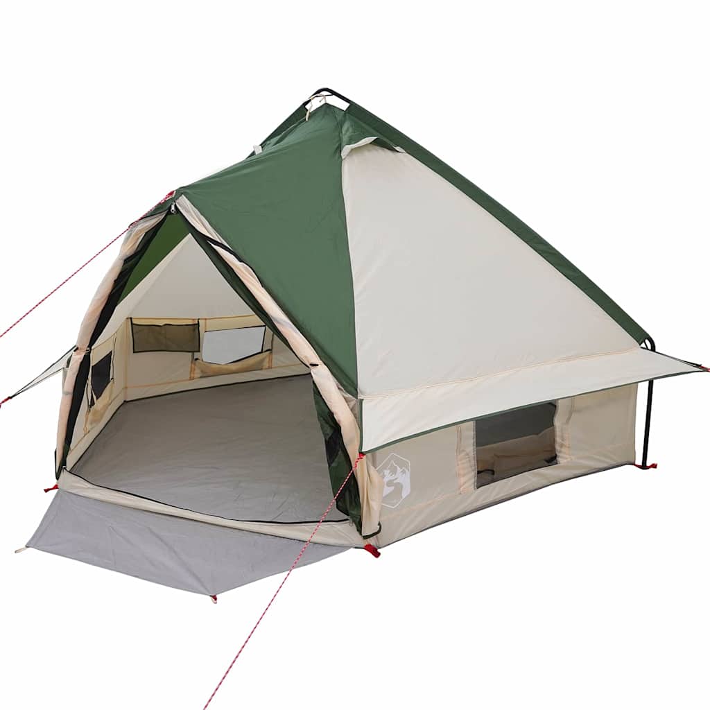 Teepee Tent voor 4 Personen Groen en Grijs 490 x 410 x 210 cm is nu te koop bij PeponiXL, paradijselijk wonen!