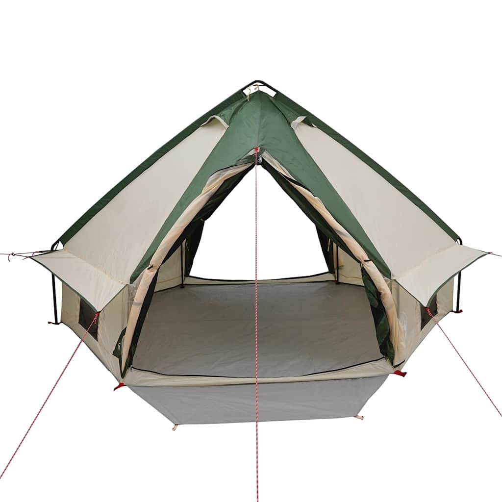 Teepee Tent voor 4 Personen Groen en Grijs 490 x 410 x 210 cm is nu te koop bij PeponiXL, paradijselijk wonen!