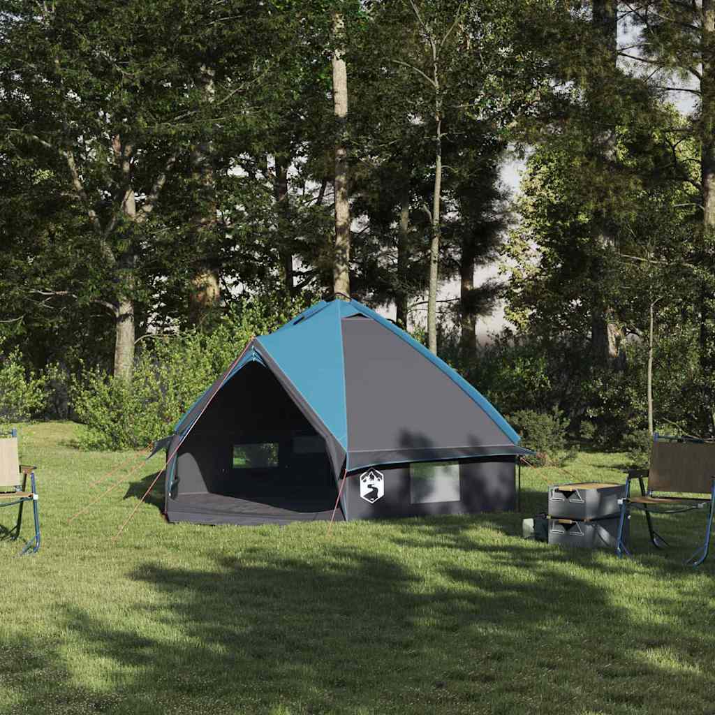 Teepee Tent voor 4 Personen Blauw en Grijs 388 x 320 x 169 cm is nu te koop bij PeponiXL, paradijselijk wonen!