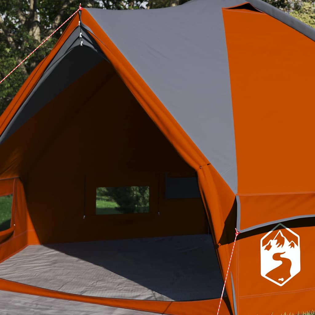 Teepee Tent 4-Person met dak Grijs en Oranje 388 x 320 x 169 cm is nu te koop bij PeponiXL, paradijselijk wonen!