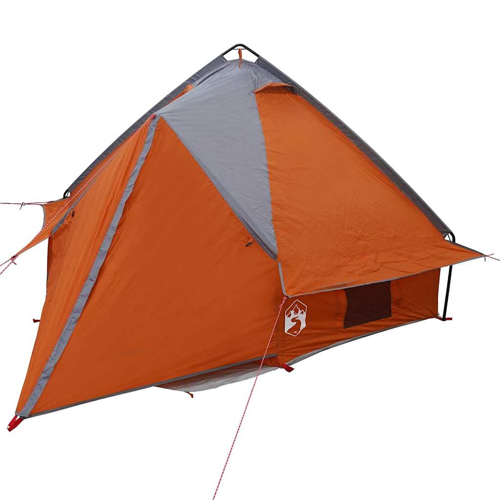 Teepee Tent 4-Person met dak Grijs en Oranje 388 x 320 x 169 cm is nu te koop bij PeponiXL, paradijselijk wonen!