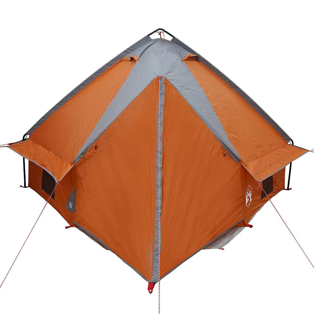 Teepee Tent 4-Person met dak Grijs en Oranje 388 x 320 x 169 cm is nu te koop bij PeponiXL, paradijselijk wonen!