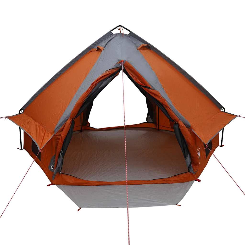 Teepee Tent 4-Person met dak Grijs en Oranje 388 x 320 x 169 cm is nu te koop bij PeponiXL, paradijselijk wonen!