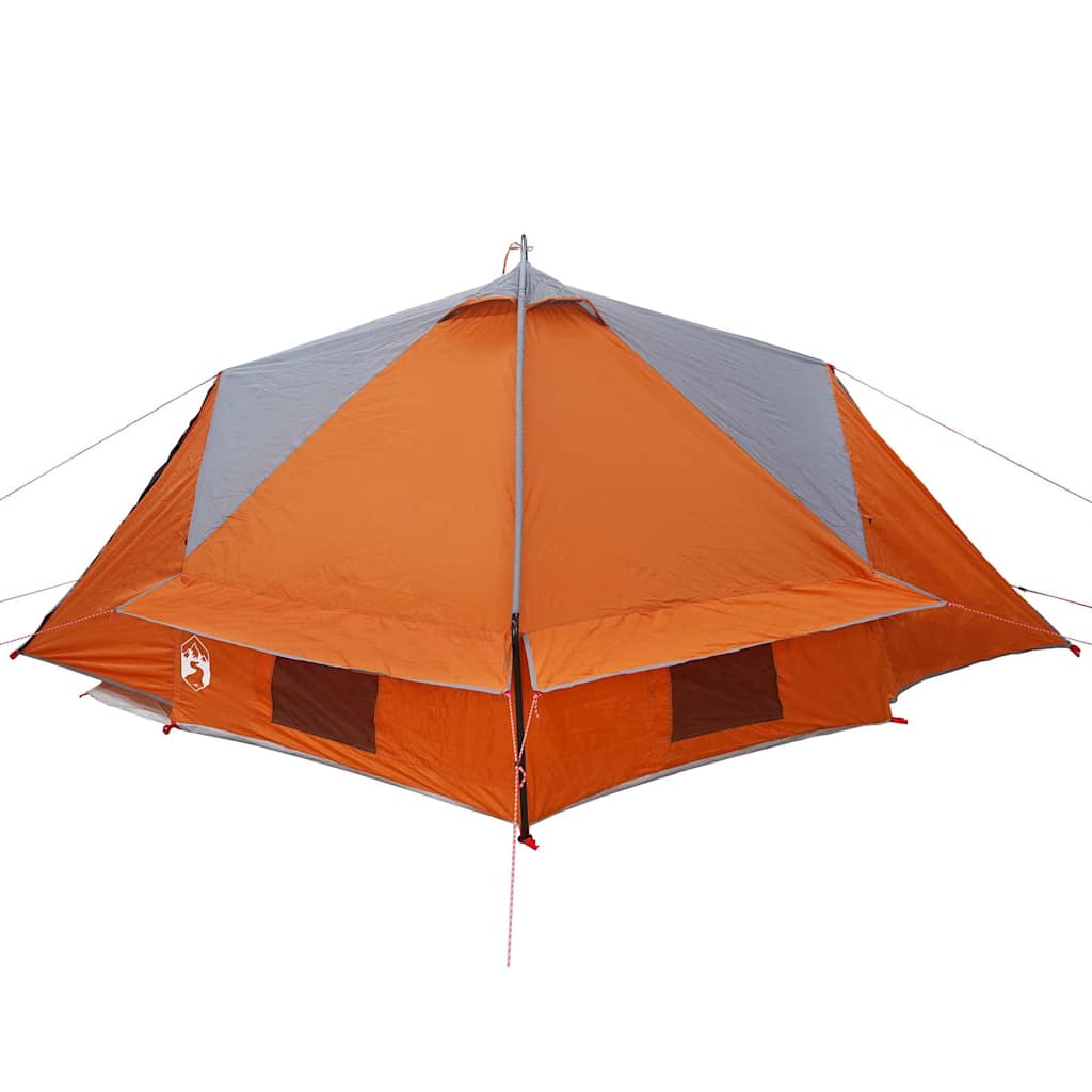 Teepee Tent 4-Person met dak Grijs en Oranje 388 x 320 x 169 cm is nu te koop bij PeponiXL, paradijselijk wonen!