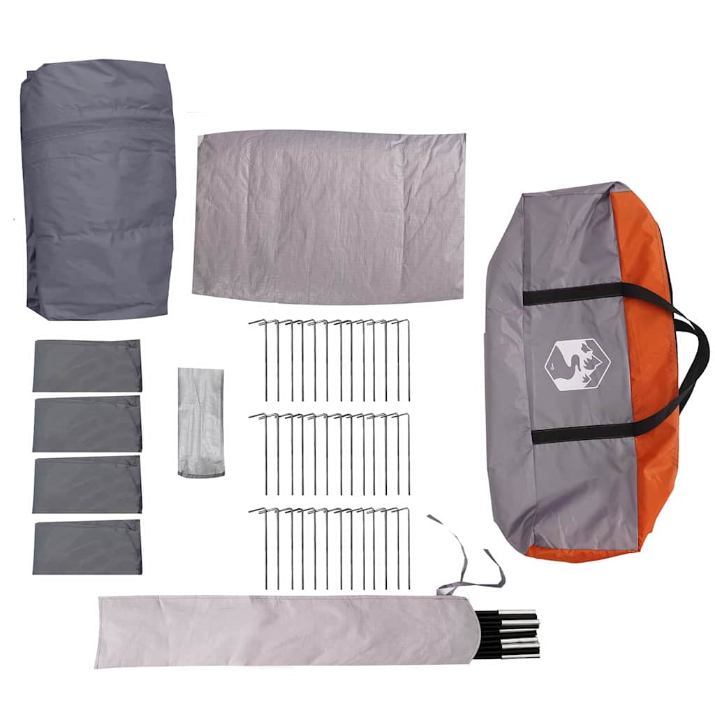 Gezinstent voor 20 personen Grijs en Oranje 745 x 700 x 217 cm is nu te koop bij PeponiXL, paradijselijk wonen!