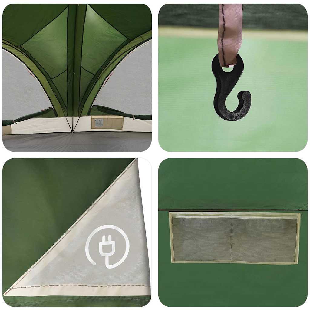 Familietent voor 10 personen Groen en Grijs 460 x 430 x 214 cm is nu te koop bij PeponiXL, paradijselijk wonen!